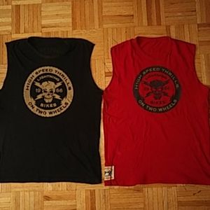 2 Johnson Motors T-Shirts Lucky Brand Large Diesel